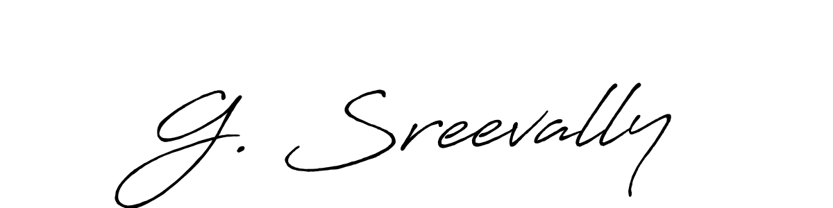 Use a signature maker to create a handwritten signature online. With this signature software, you can design (Antro_Vectra_Bolder) your own signature for name G. Sreevally. G. Sreevally signature style 7 images and pictures png