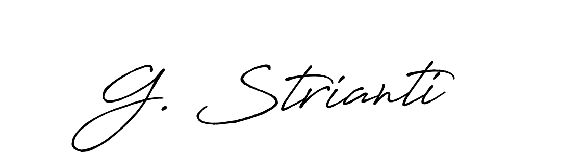 Create a beautiful signature design for name G. Strianti. With this signature (Antro_Vectra_Bolder) fonts, you can make a handwritten signature for free. G. Strianti signature style 7 images and pictures png