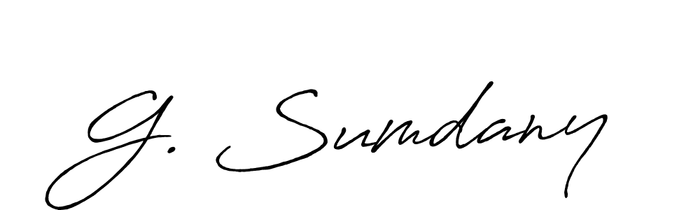 Antro_Vectra_Bolder is a professional signature style that is perfect for those who want to add a touch of class to their signature. It is also a great choice for those who want to make their signature more unique. Get G. Sumdany name to fancy signature for free. G. Sumdany signature style 7 images and pictures png