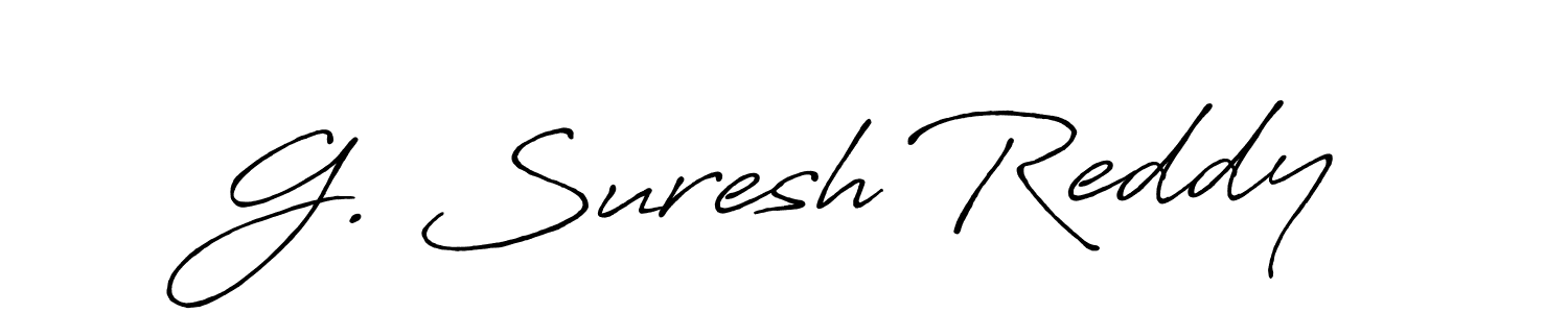 Make a beautiful signature design for name G. Suresh Reddy. With this signature (Antro_Vectra_Bolder) style, you can create a handwritten signature for free. G. Suresh Reddy signature style 7 images and pictures png