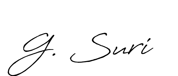 Create a beautiful signature design for name G. Suri. With this signature (Antro_Vectra_Bolder) fonts, you can make a handwritten signature for free. G. Suri signature style 7 images and pictures png