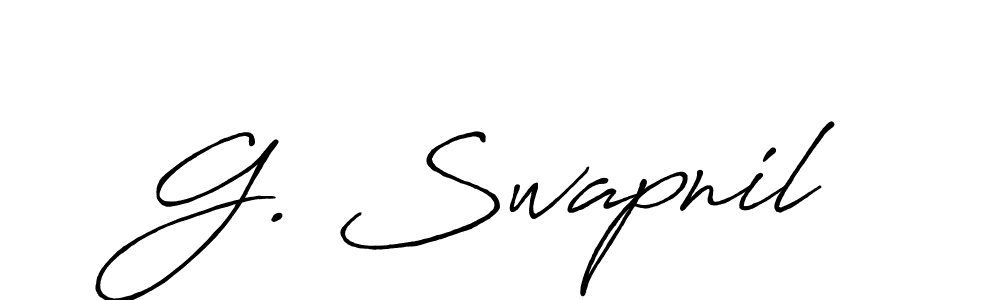 Also we have G. Swapnil name is the best signature style. Create professional handwritten signature collection using Antro_Vectra_Bolder autograph style. G. Swapnil signature style 7 images and pictures png