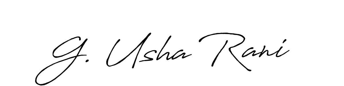 Antro_Vectra_Bolder is a professional signature style that is perfect for those who want to add a touch of class to their signature. It is also a great choice for those who want to make their signature more unique. Get G. Usha Rani name to fancy signature for free. G. Usha Rani signature style 7 images and pictures png