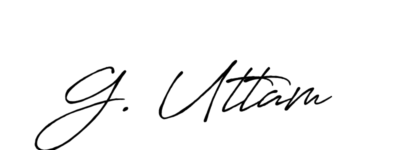 This is the best signature style for the G. Uttam name. Also you like these signature font (Antro_Vectra_Bolder). Mix name signature. G. Uttam signature style 7 images and pictures png