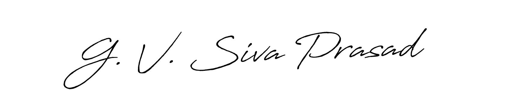 The best way (Antro_Vectra_Bolder) to make a short signature is to pick only two or three words in your name. The name G. V. Siva Prasad include a total of six letters. For converting this name. G. V. Siva Prasad signature style 7 images and pictures png