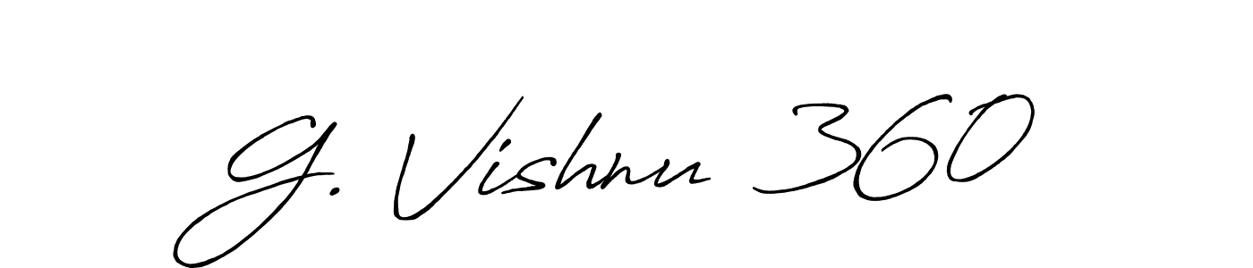 Design your own signature with our free online signature maker. With this signature software, you can create a handwritten (Antro_Vectra_Bolder) signature for name G. Vishnu  360. G. Vishnu  360 signature style 7 images and pictures png