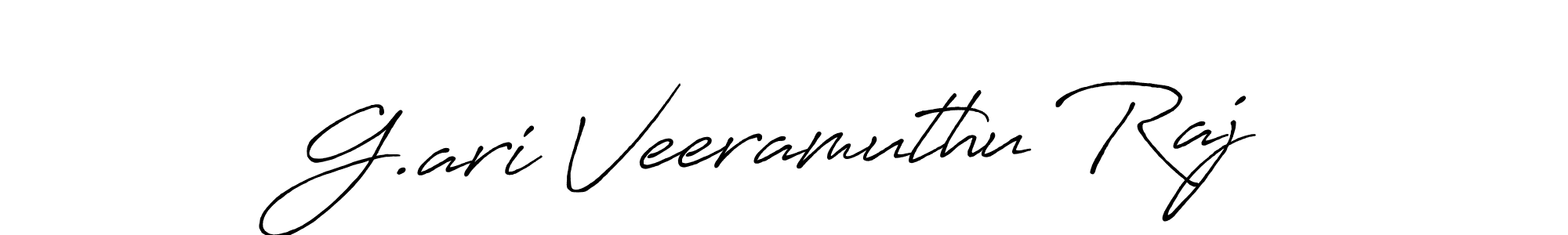 Also we have G.ari Veeramuthu Raj name is the best signature style. Create professional handwritten signature collection using Antro_Vectra_Bolder autograph style. G.ari Veeramuthu Raj signature style 7 images and pictures png