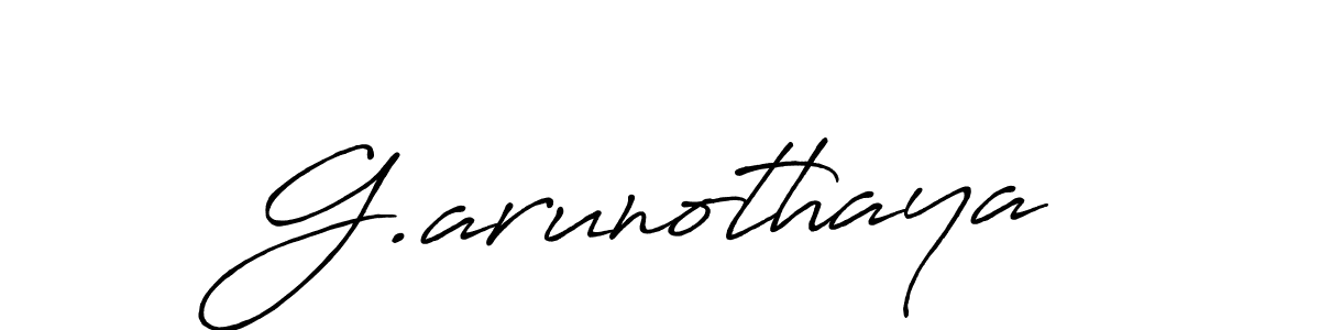 Make a beautiful signature design for name G.arunothaya. With this signature (Antro_Vectra_Bolder) style, you can create a handwritten signature for free. G.arunothaya signature style 7 images and pictures png