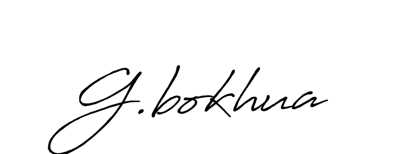 Also we have G.bokhua name is the best signature style. Create professional handwritten signature collection using Antro_Vectra_Bolder autograph style. G.bokhua signature style 7 images and pictures png