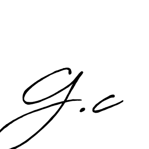 Create a beautiful signature design for name G.c. With this signature (Antro_Vectra_Bolder) fonts, you can make a handwritten signature for free. G.c signature style 7 images and pictures png