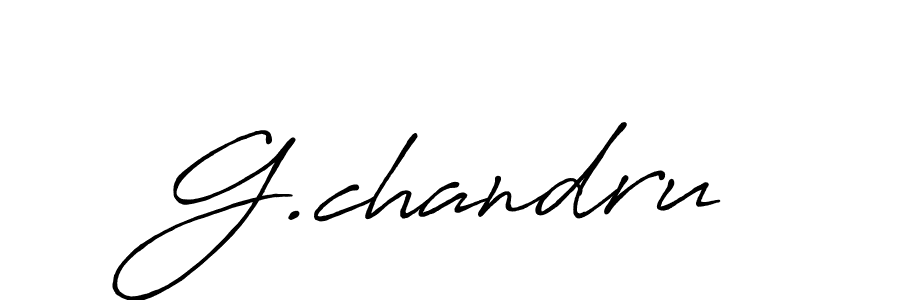 The best way (Antro_Vectra_Bolder) to make a short signature is to pick only two or three words in your name. The name G.chandru include a total of six letters. For converting this name. G.chandru signature style 7 images and pictures png