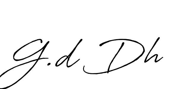 Use a signature maker to create a handwritten signature online. With this signature software, you can design (Antro_Vectra_Bolder) your own signature for name G.d Dh. G.d Dh signature style 7 images and pictures png