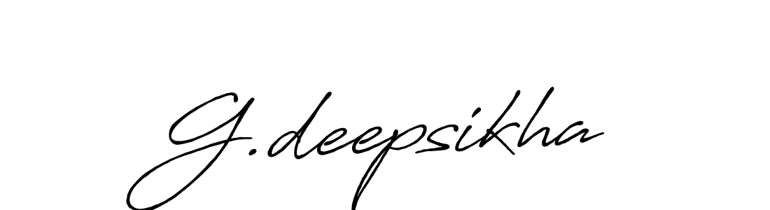 Create a beautiful signature design for name G.deepsikha. With this signature (Antro_Vectra_Bolder) fonts, you can make a handwritten signature for free. G.deepsikha signature style 7 images and pictures png