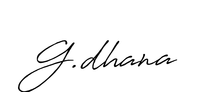 Make a beautiful signature design for name G.dhana. With this signature (Antro_Vectra_Bolder) style, you can create a handwritten signature for free. G.dhana signature style 7 images and pictures png