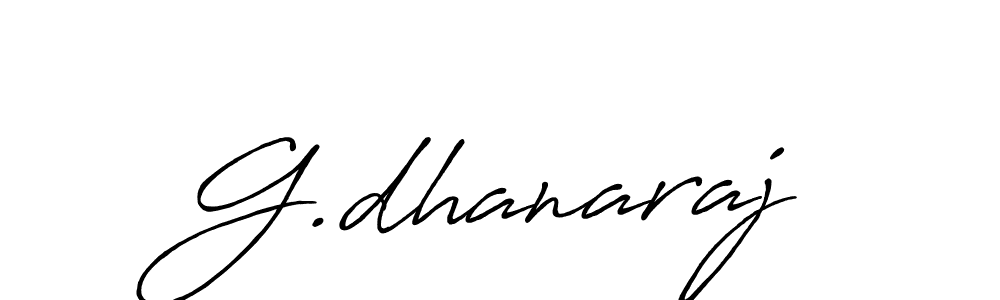 Use a signature maker to create a handwritten signature online. With this signature software, you can design (Antro_Vectra_Bolder) your own signature for name G.dhanaraj. G.dhanaraj signature style 7 images and pictures png