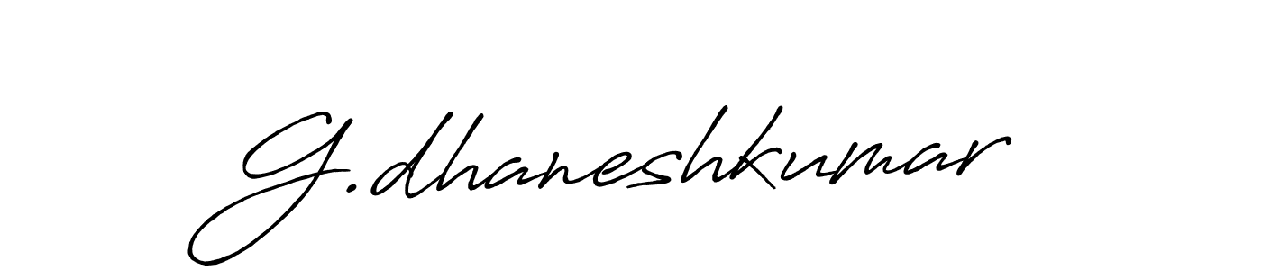 Create a beautiful signature design for name G.dhaneshkumar. With this signature (Antro_Vectra_Bolder) fonts, you can make a handwritten signature for free. G.dhaneshkumar signature style 7 images and pictures png