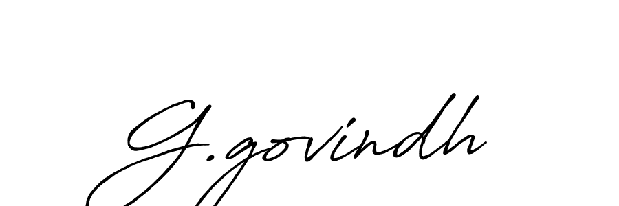 How to make G.govindh name signature. Use Antro_Vectra_Bolder style for creating short signs online. This is the latest handwritten sign. G.govindh signature style 7 images and pictures png