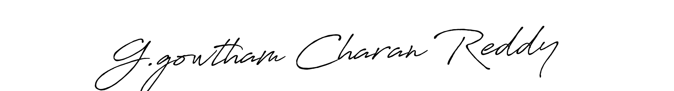 Make a beautiful signature design for name G.gowtham Charan Reddy. With this signature (Antro_Vectra_Bolder) style, you can create a handwritten signature for free. G.gowtham Charan Reddy signature style 7 images and pictures png