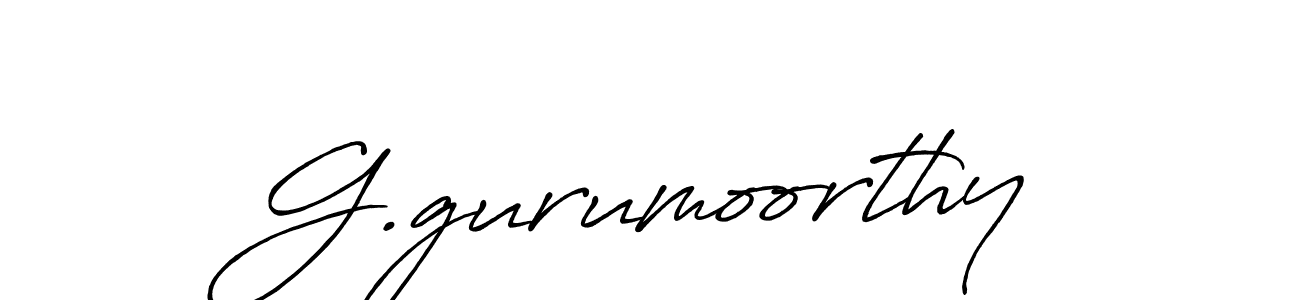 How to make G.gurumoorthy name signature. Use Antro_Vectra_Bolder style for creating short signs online. This is the latest handwritten sign. G.gurumoorthy signature style 7 images and pictures png