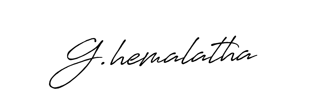 Design your own signature with our free online signature maker. With this signature software, you can create a handwritten (Antro_Vectra_Bolder) signature for name G.hemalatha. G.hemalatha signature style 7 images and pictures png