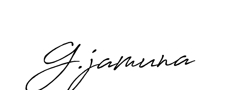 if you are searching for the best signature style for your name G.jamuna. so please give up your signature search. here we have designed multiple signature styles  using Antro_Vectra_Bolder. G.jamuna signature style 7 images and pictures png