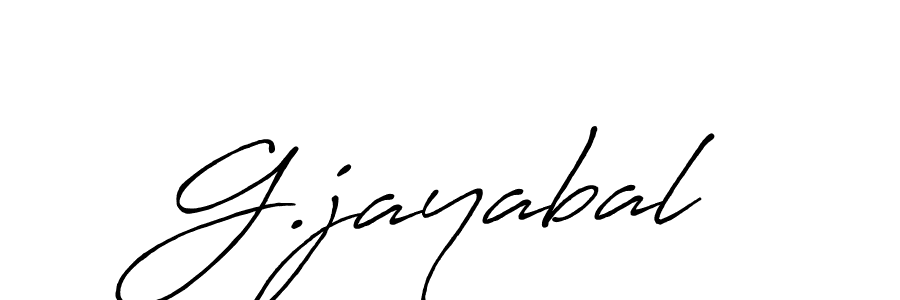 Create a beautiful signature design for name G.jayabal. With this signature (Antro_Vectra_Bolder) fonts, you can make a handwritten signature for free. G.jayabal signature style 7 images and pictures png