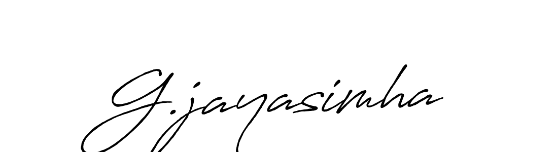 Create a beautiful signature design for name G.jayasimha. With this signature (Antro_Vectra_Bolder) fonts, you can make a handwritten signature for free. G.jayasimha signature style 7 images and pictures png