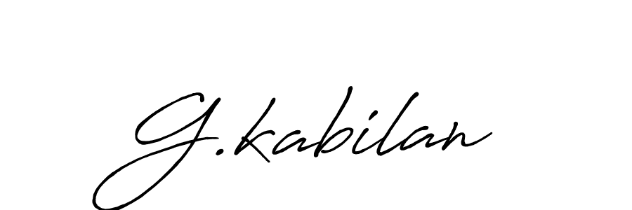 Use a signature maker to create a handwritten signature online. With this signature software, you can design (Antro_Vectra_Bolder) your own signature for name G.kabilan. G.kabilan signature style 7 images and pictures png