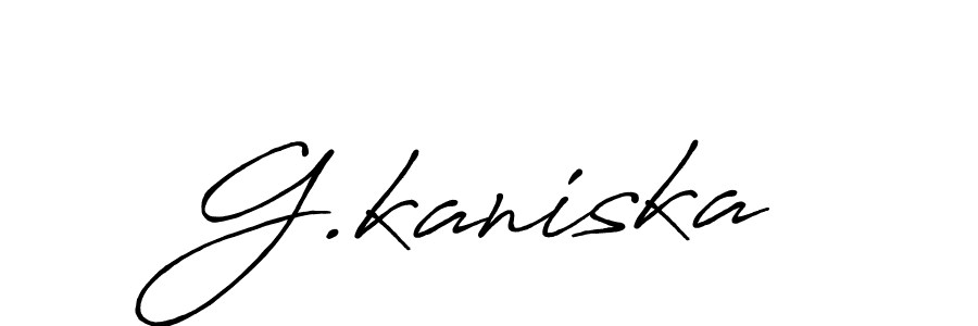 Make a beautiful signature design for name G.kaniska. With this signature (Antro_Vectra_Bolder) style, you can create a handwritten signature for free. G.kaniska signature style 7 images and pictures png