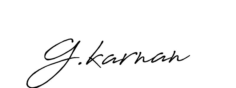 How to make G.karnan name signature. Use Antro_Vectra_Bolder style for creating short signs online. This is the latest handwritten sign. G.karnan signature style 7 images and pictures png