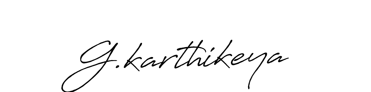 Design your own signature with our free online signature maker. With this signature software, you can create a handwritten (Antro_Vectra_Bolder) signature for name G.karthikeya. G.karthikeya signature style 7 images and pictures png