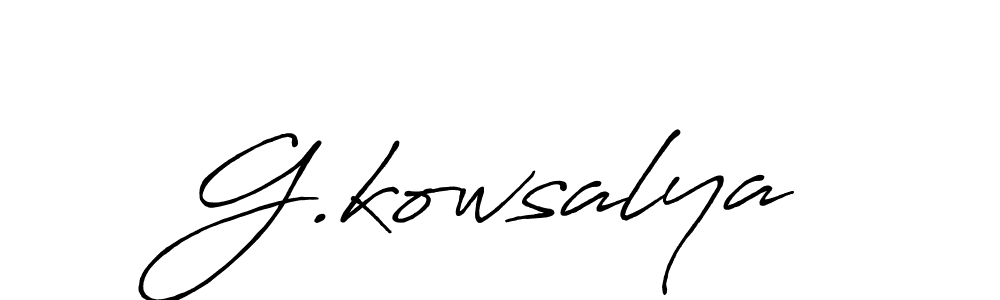 Design your own signature with our free online signature maker. With this signature software, you can create a handwritten (Antro_Vectra_Bolder) signature for name G.kowsalya. G.kowsalya signature style 7 images and pictures png