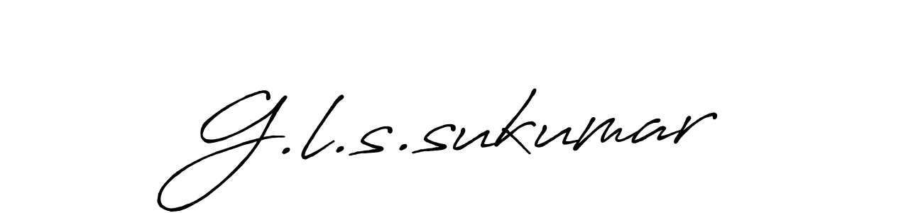 Use a signature maker to create a handwritten signature online. With this signature software, you can design (Antro_Vectra_Bolder) your own signature for name G.l.s.sukumar. G.l.s.sukumar signature style 7 images and pictures png