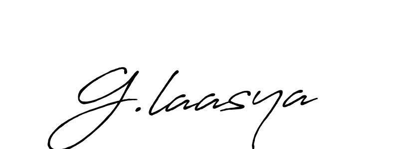 How to make G.laasya name signature. Use Antro_Vectra_Bolder style for creating short signs online. This is the latest handwritten sign. G.laasya signature style 7 images and pictures png