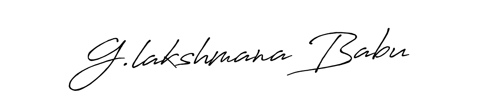 Design your own signature with our free online signature maker. With this signature software, you can create a handwritten (Antro_Vectra_Bolder) signature for name G.lakshmana Babu. G.lakshmana Babu signature style 7 images and pictures png