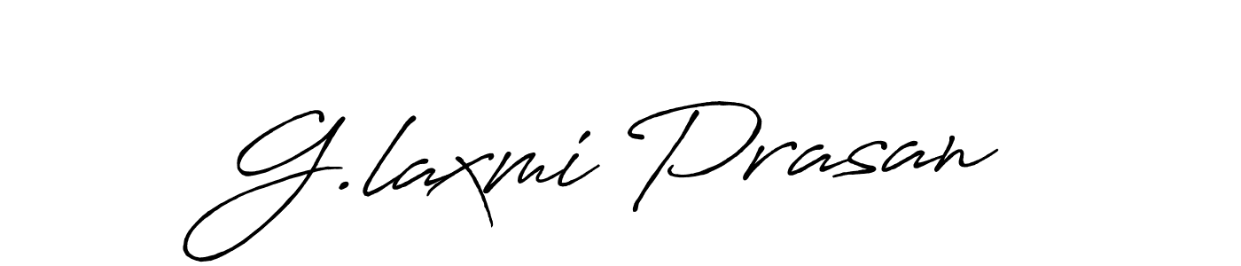 Create a beautiful signature design for name G.laxmi Prasan. With this signature (Antro_Vectra_Bolder) fonts, you can make a handwritten signature for free. G.laxmi Prasan signature style 7 images and pictures png