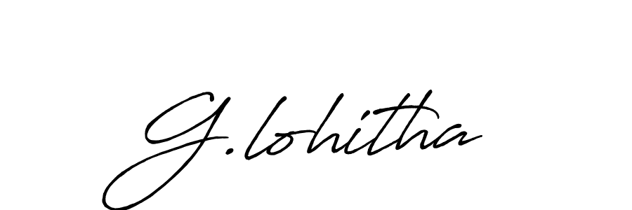 The best way (Antro_Vectra_Bolder) to make a short signature is to pick only two or three words in your name. The name G.lohitha include a total of six letters. For converting this name. G.lohitha signature style 7 images and pictures png