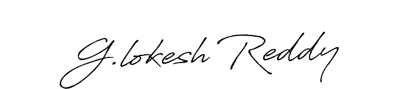 Use a signature maker to create a handwritten signature online. With this signature software, you can design (Antro_Vectra_Bolder) your own signature for name G.lokesh Reddy. G.lokesh Reddy signature style 7 images and pictures png