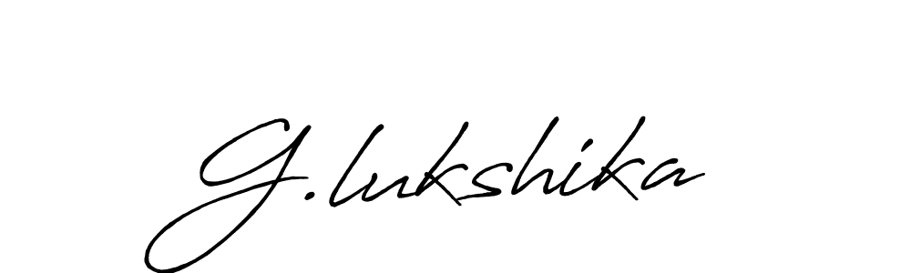 Design your own signature with our free online signature maker. With this signature software, you can create a handwritten (Antro_Vectra_Bolder) signature for name G.lukshika. G.lukshika signature style 7 images and pictures png