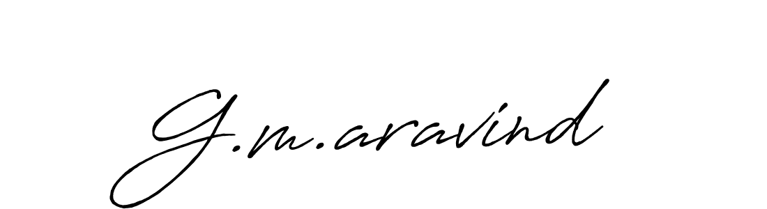 Make a beautiful signature design for name G.m.aravind. With this signature (Antro_Vectra_Bolder) style, you can create a handwritten signature for free. G.m.aravind signature style 7 images and pictures png