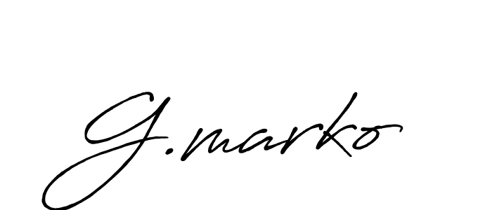 Antro_Vectra_Bolder is a professional signature style that is perfect for those who want to add a touch of class to their signature. It is also a great choice for those who want to make their signature more unique. Get G.marko name to fancy signature for free. G.marko signature style 7 images and pictures png
