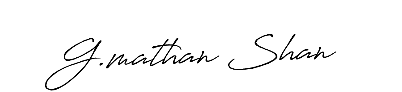 Use a signature maker to create a handwritten signature online. With this signature software, you can design (Antro_Vectra_Bolder) your own signature for name G.mathan Shan. G.mathan Shan signature style 7 images and pictures png