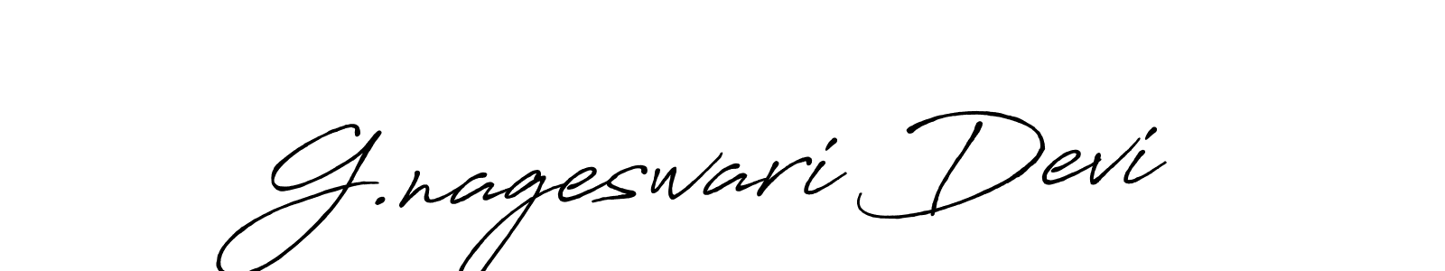 Use a signature maker to create a handwritten signature online. With this signature software, you can design (Antro_Vectra_Bolder) your own signature for name G.nageswari Devi. G.nageswari Devi signature style 7 images and pictures png