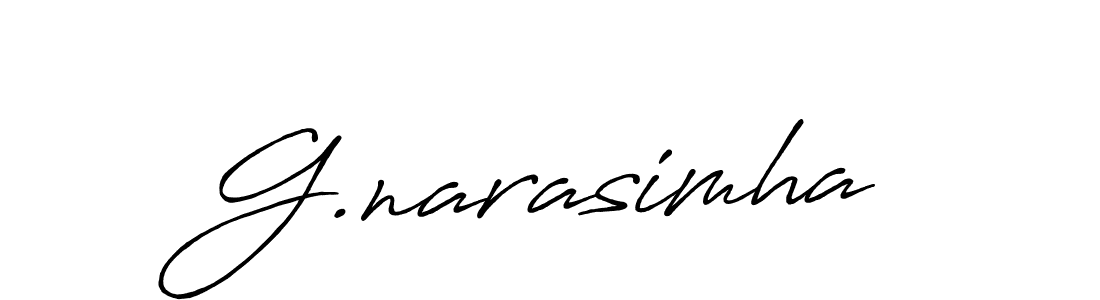 Make a beautiful signature design for name G.narasimha. With this signature (Antro_Vectra_Bolder) style, you can create a handwritten signature for free. G.narasimha signature style 7 images and pictures png