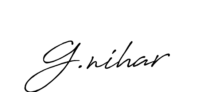 Make a beautiful signature design for name G.nihar. With this signature (Antro_Vectra_Bolder) style, you can create a handwritten signature for free. G.nihar signature style 7 images and pictures png