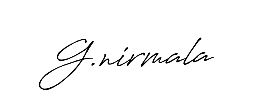 if you are searching for the best signature style for your name G.nirmala. so please give up your signature search. here we have designed multiple signature styles  using Antro_Vectra_Bolder. G.nirmala signature style 7 images and pictures png