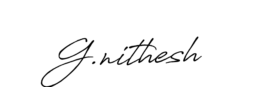 How to make G.nithesh signature? Antro_Vectra_Bolder is a professional autograph style. Create handwritten signature for G.nithesh name. G.nithesh signature style 7 images and pictures png