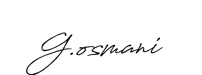 Create a beautiful signature design for name G.osmani. With this signature (Antro_Vectra_Bolder) fonts, you can make a handwritten signature for free. G.osmani signature style 7 images and pictures png