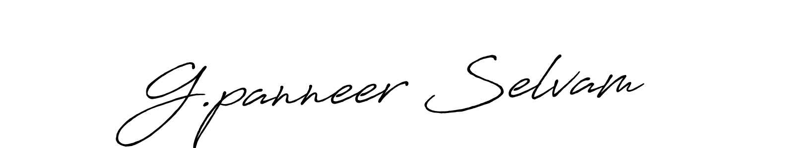 Use a signature maker to create a handwritten signature online. With this signature software, you can design (Antro_Vectra_Bolder) your own signature for name G.panneer Selvam. G.panneer Selvam signature style 7 images and pictures png