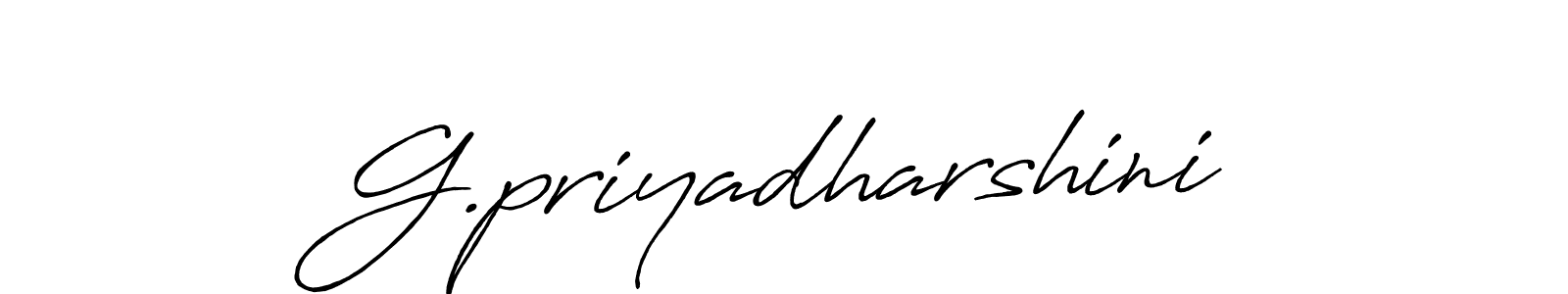 The best way (Antro_Vectra_Bolder) to make a short signature is to pick only two or three words in your name. The name G.priyadharshini include a total of six letters. For converting this name. G.priyadharshini signature style 7 images and pictures png